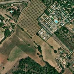 Vue satellite de Camping International à Salernes
