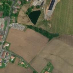 Vue satellite de Aire de camping-car à Bélus à Bélus