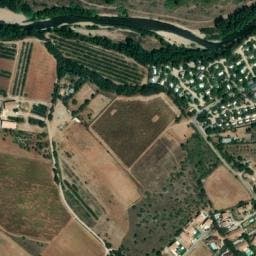 Vue satellite de Les Rivières à Pouzols