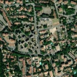 Vue satellite de Gite d'Aix à Le Tholonet