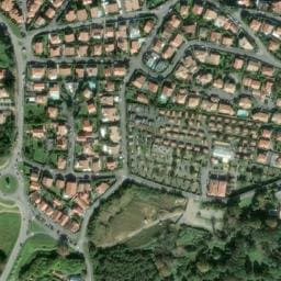Vue satellite de Biarritz à Bidart