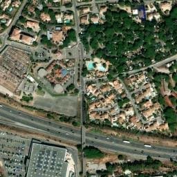 Vue satellite de Camping des Aubrèdes à Le Muy