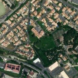 Vue satellite de Camping municipal Castelsec à Pézenas