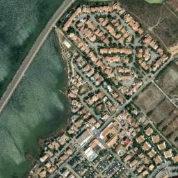 Vue satellite de Aux 1000 lauriers à Frontignan