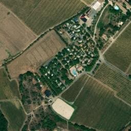 Vue satellite de Camping de Montrose à Nézignan-l'Évêque