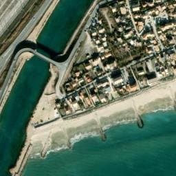 Vue satellite de La Tamarissade à Frontignan