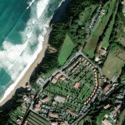 Vue satellite de Les Tamaris Plage à Bidart