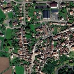 Vue satellite de Aire de stationnement de Sauveterre-de-Béarn à Guinarthe-Parenties