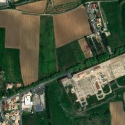 Vue satellite de Les chalets et le Camping du Rec de Rieu à Pinet