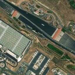 Vue satellite de Aire de la gare de péage de Béziers Cabrials à Cers