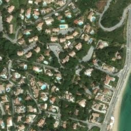 Vue satellite de Camping "Les Cigalons" à Sainte-Maxime