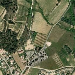 Vue satellite de Aire de camping-car à Montouliers à Montouliers
