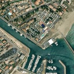 Vue satellite de Camping le Robinson à Marseillan