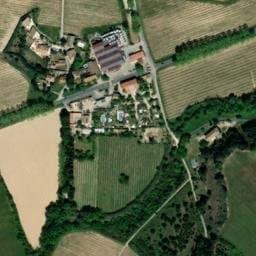 Vue satellite de Les Auberges à Pouzols-Minervois
