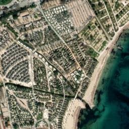 Vue satellite de Les Prairies de la Mer à Gassin