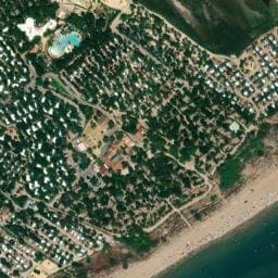 Vue satellite de Le Sérignan Plage à Cers