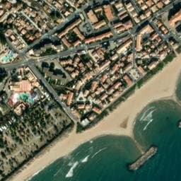 Vue satellite de CAMPING LA PLAGE ET DU BORD DE MER à Valras-Plage