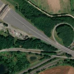 Vue satellite de Aire du péage de Lestelle Sud à Lestelle-de-Saint-Martory