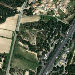 Vue satellite de Aire de Prat-de-Cest à Narbonne