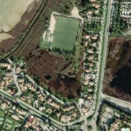 Vue satellite de Camping la Bergerie plage à Carqueiranne