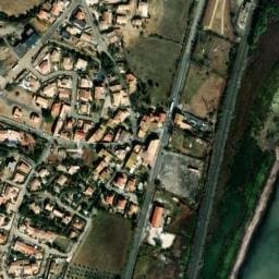 Vue satellite de Aire de services camping-cars Hotel Chez Nous à Fitou