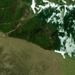 Vue satellite de Cabane de la Lauzate (ou du Mt Fourcat) à Cazenave-Serres-et-Allens