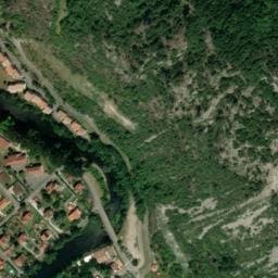 Vue satellite de Yelloh Village Le Pré Lombard à Ussat