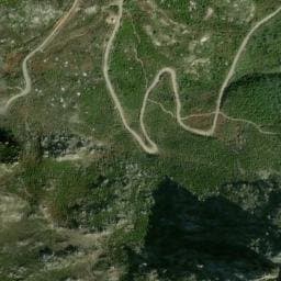 Vue satellite de Source captée sous la chapelle St jean à Olcani