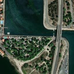 Vue satellite de Camping La Presqu'Île à Salses-le-Château