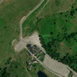 Vue satellite de Aire de camping-car à Génos à Génos