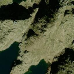 Vue satellite de Refuge de l'étang Fourcat à Auzat