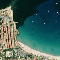 Vue satellite de Fontaine publique d'Île-Rousse à L'Île-Rousse
