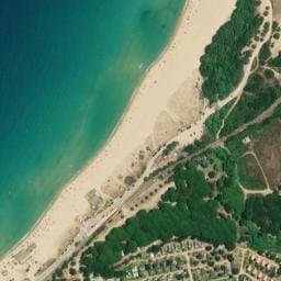 Vue satellite de La Camping de la Plage à Aregno