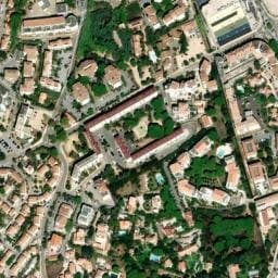 Vue satellite de Les Castors à Calvi