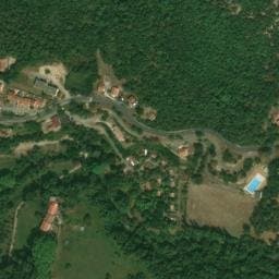 Vue satellite de Càmping Verte Rive à Saint-Laurent-de-Cerdans