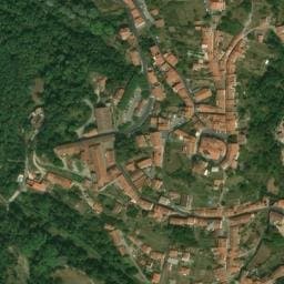 Vue satellite de AIRE DE CAMPING CAR DE ST LAURENT DE CERDANS à Saint-Laurent-de-Cerdans